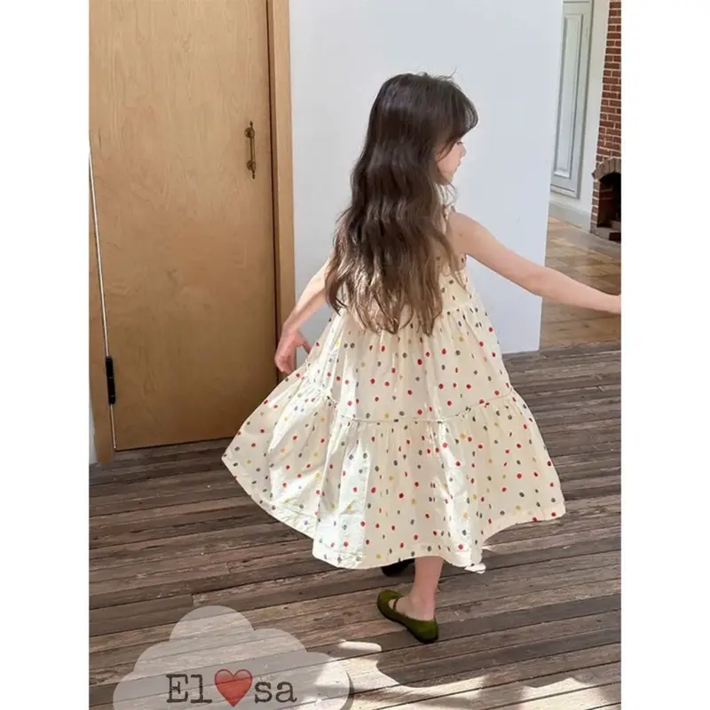Váy bé gái - Váy Sát Nách Chấm Bi 3 Tầng siêu xinh cho bé gái 1 - 5 Tuổi 3