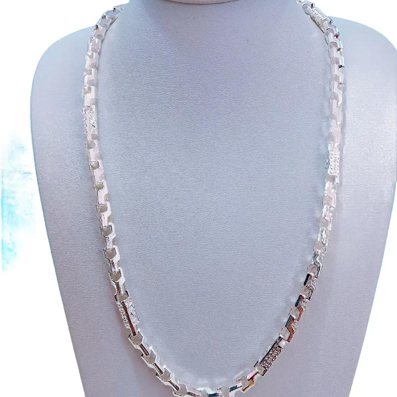  dây chuyền nam công trạm rồng mạ bạc ta bền đẹp có kí hiệu Vòng Cổ Trang Sức Jewelry Chain 