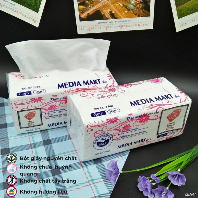 Product Introduction of Giấy mềm như mây trời - Chạm một lần là yêu ngay từ đầu Khăn giấy rút Media Mart 300 tờ/3 lớp siêu dai mềm mịn - Giấy rút trắng loại 1 bịch lớn bảng  mắt  tone  ấm phấn  moon  slice nước  tẩy  trang  b5  khô romand  18 son  base  lót  môi  pink  bear màu 0