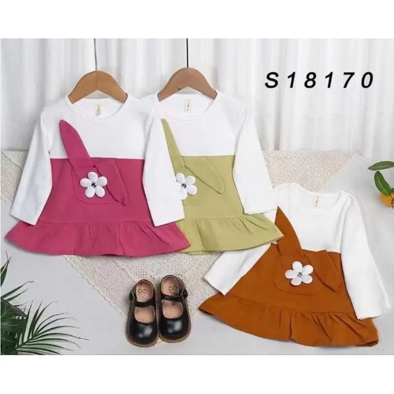 Dress anak perempuan 6bulan-2tahun