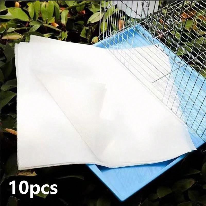 Disposable Absorbent Bird Cage Liner, 10pcs/set Non-woven Bird Cage Liner, Parrot Cage Cleaning Pad, Pet Supplies 4