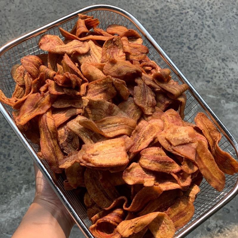 Snack Chuối sấy tự nhiên không đường sấy mộc - đồ ăn vặt healthy - Food snack trai cay Chua 1