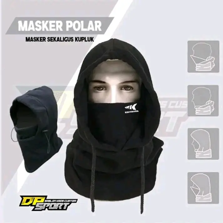 Masker Ninja Kupluk Polar Multifungsi Masker Scarf Balaclava Full  Face Mancing Pelindung Wajah Dan pelindung panas termurah 2