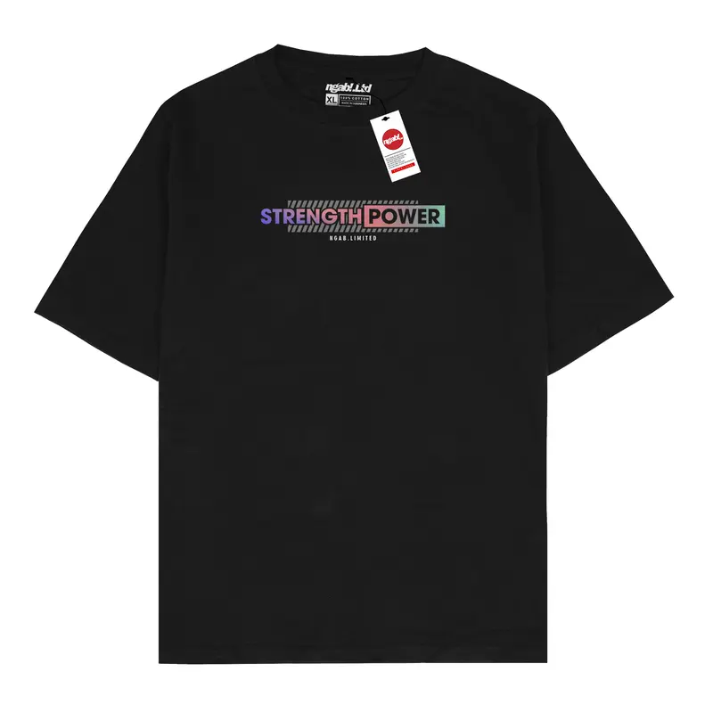 (Gratis Stiker) Ngab Kaos Baju Distro Sablon Reflective Rainbow Strength Power Of Tiger NB035 Unisex Pria Wanita Cotton Combed 24s ( Beli 3 Pcs Gratis Gelang ) Digital 3