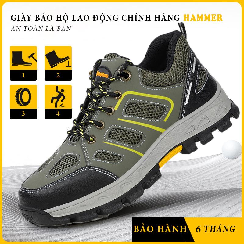 Giày Bảo Hộ Lao Động JMS - Hammer Cao Cấp / Mũi Thép Chống Va Đập / Đế Giày Chống Đinh / Cách Điện / Chống Trơn Trượt / Tiêu Chuẩn An Toàn / Siêu Bền
