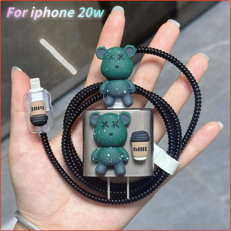 Bộ Chuyển Đổi iPhone 11 / 12 / 13 / 14 / 15, Vỏ Cáp Sạc, Bộ Bảo Vệ Cáp USB Dễ Thương, Dây Quấn Chống Vỡ, Bộ Điện Thoại Di Động, [Thanh Toán Khi Nhận Hàng] 0