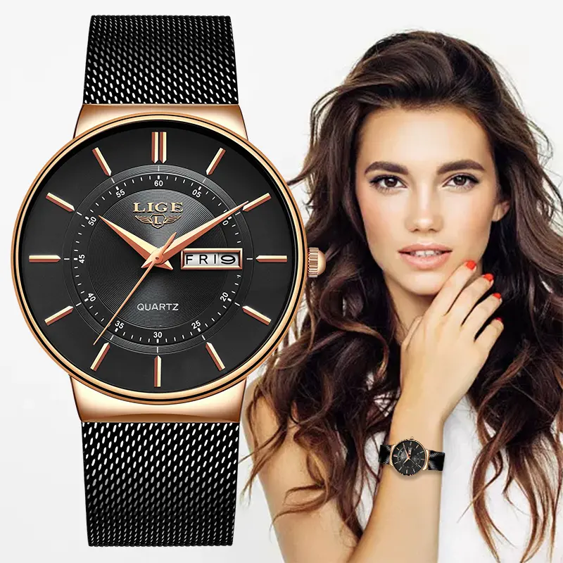 Fashion Quarzt Women Watches Sport Waterproof Watches Quartz Clock Automatic Calendar Women Bracelet Wristwatch Reloj Muje