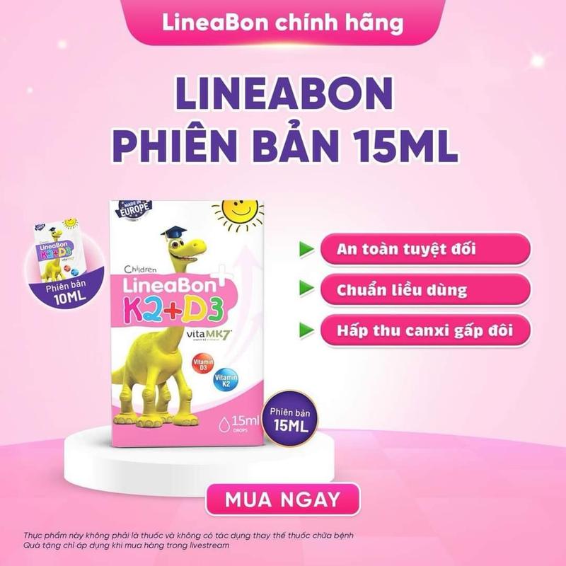 Product Introduction of Vitamin d3k2 LineaBon 10ml giúp bé phát triển chiều cao[ kèm quà]  Cho Bé_tết 3