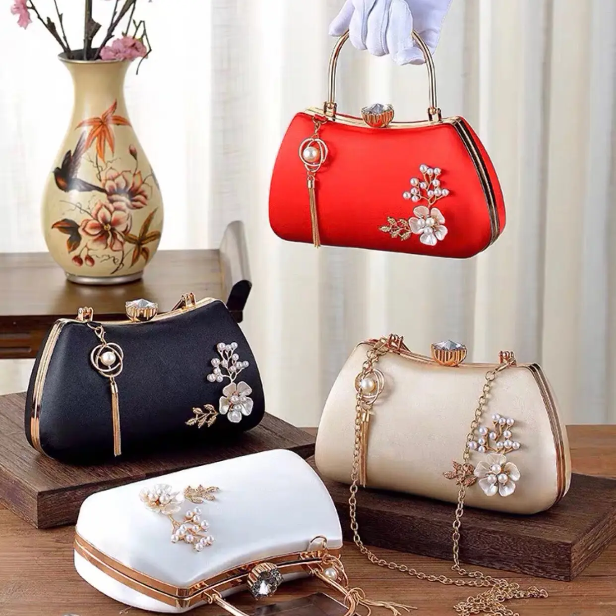 Ví Clutch Cầm Tay Nữ Dự Tiệc Sang Chảnh Da Lụa Mịn - Bag