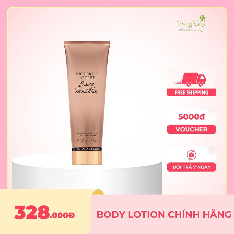  Body Lotion Vicroria Secret Sữa Dưỡng Thể Bare Vanilla Hương Nước Hoa Dưỡng Ẩm Dưỡng Body Làm Đẹp Da Giúp Da Mềm Mịn Lưu Hương 2-4 Giờ Lotion Cho Nữ - Women 
