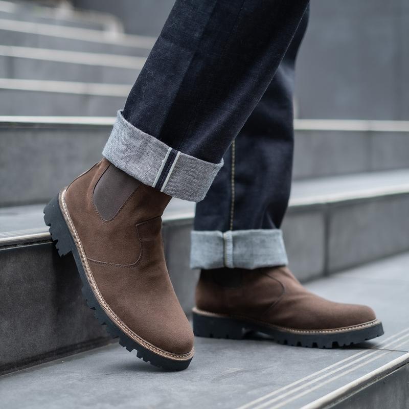 Giant Flames - Sepatu Boots Pria Chelsea Boots Adventure Riding Axel Darkbrown 5