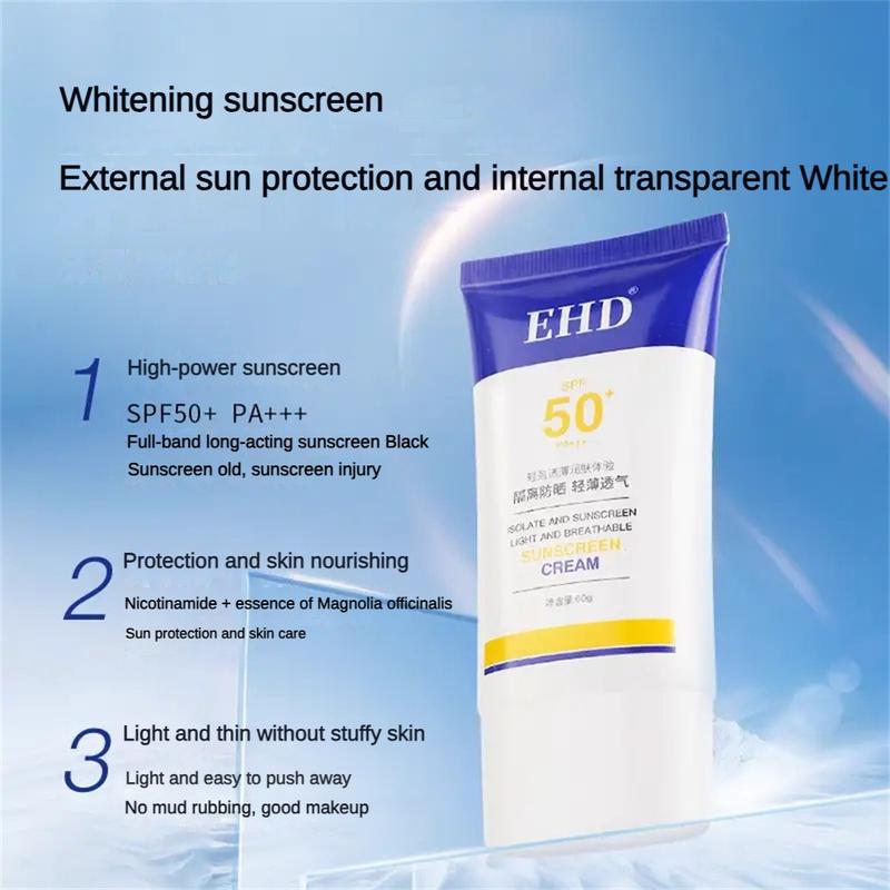 Product Introduction of 【 🔥 HOT 】 EHD  Facial sunscreen SPF50PA+++ Moisturizing, refreshing, and non greasy Waterproof and oil control Isolate UV rays Summer Outdoor Skin care sunscreen 60G 16