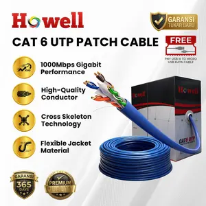 Howell Kabel LAN Cat 6 UTP Roll 305M 10Gbps 550MHz CMR | KABEL LAN WIFI