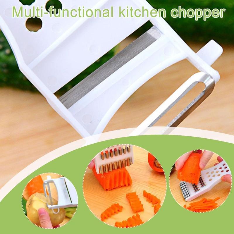 Máy Dụng Cụ Cắt Đa Năng, Chuyên Nghiệp, Máy Băm Julienne, Cho Rau Củ Và Trái Cây, 3 Máy Bóc Vỏ Chống Trượt, K5I3, Nhiều Màu Sắc 1