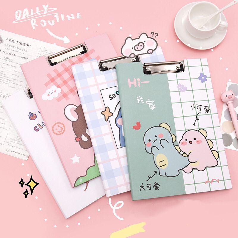 Product Introduction of Kapuas - Papan Tulis Ujian Clipboard With Cover Cute Anak Dewasa Karakter Cartoon Lucu - M002 Stationery 0