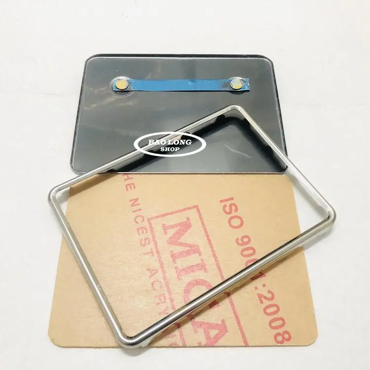 Ốp biển số Inox TRẮNG màu gắn xe máy