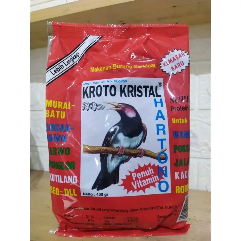 Kroto Kristal Hartono Voer Extra Kroto Pakan Burung Murai Kacer Jalak dll 4