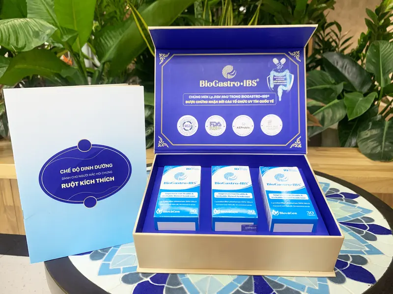 Men vi sinh BioGastro • IBS hỗ trợ cải thiện ruột kích thích, cải thiện sức khỏe đường ruột (Hộp 30 viên)  + Cẩm nang dinh dưỡng 2