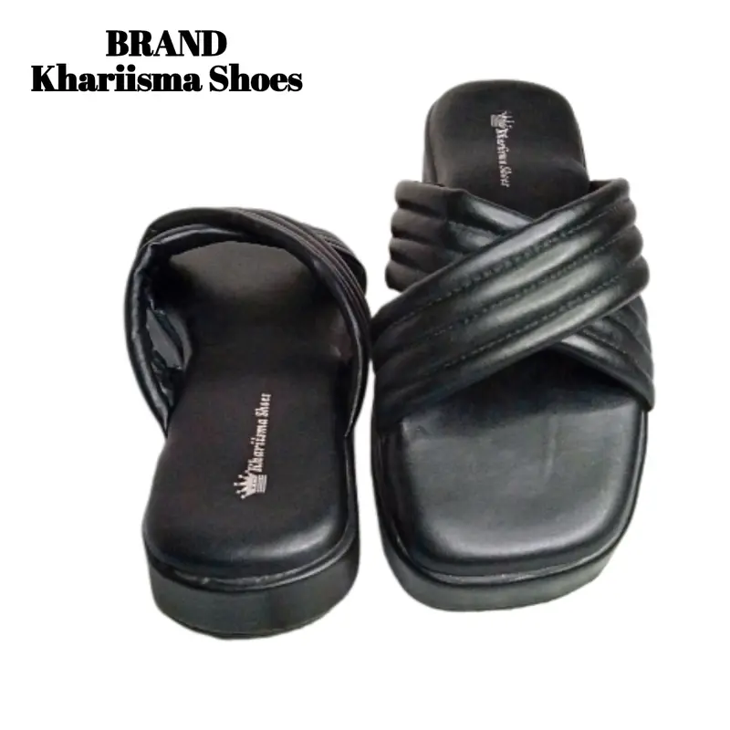 Sandal Korea Tali Silang | Sendal Slip-on | Sandal Wanita Inport Kekinian_Khariisma 1