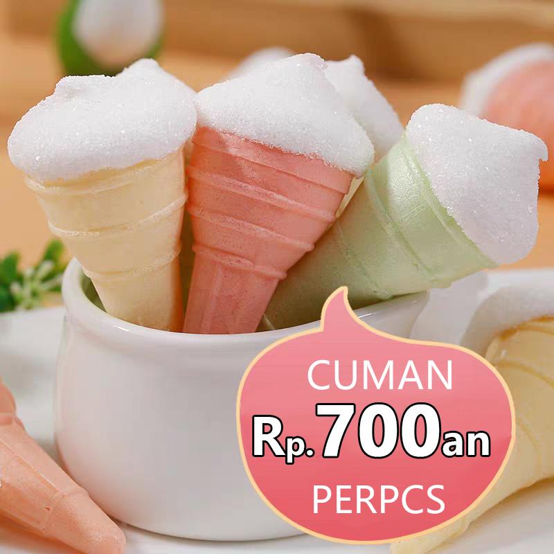 CONE MALLOW 40 PCS MARSMALLOW ANEKA SNACK RASA Snacks Makanan Manis Rendah gula Paket Usaha Jajanan SD 1 DUS Jajanan Grosir Candy Food Cemilan 1