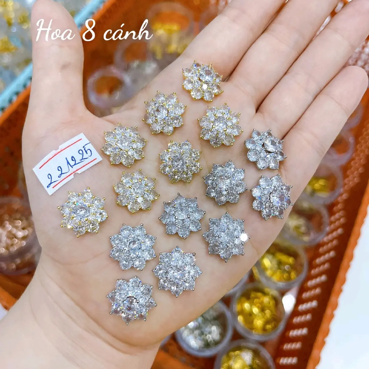 Charm hoa đính đá siêu sáng không bay màu - Charm nail đính móng tay hàng cao cấp mẫu hot 2023
