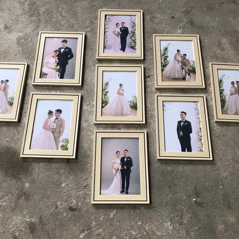  Combo 10 Khung 10 Ảnh bộ 13 x 18 -   Mặt MICA   - Hỗ trợ in ảnh   Tặng kèm  Đinh treo và chân chống   Khung Tranh Decor Decor Phòng Trang Trí Nhà 