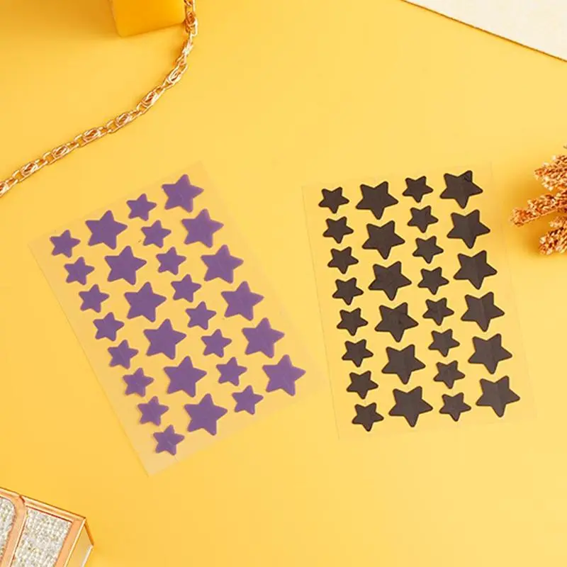 Cute Colorful Acne Patch Heart Star Pink Green Purple Blue Sticker Jerawat Pimple Patch Repair Skin Acne Pimple Master Patch Stiker Penyerap Jerawat 3