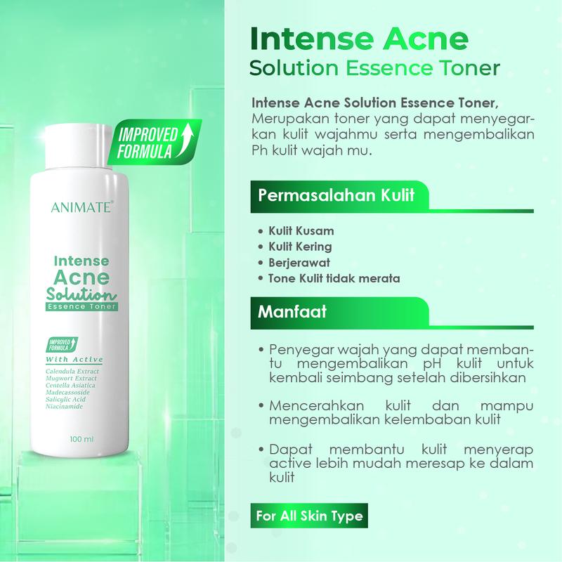 Animate Intense Acne Solution Series 5in1 | Paket Skincare Perawatan Jerawat 3