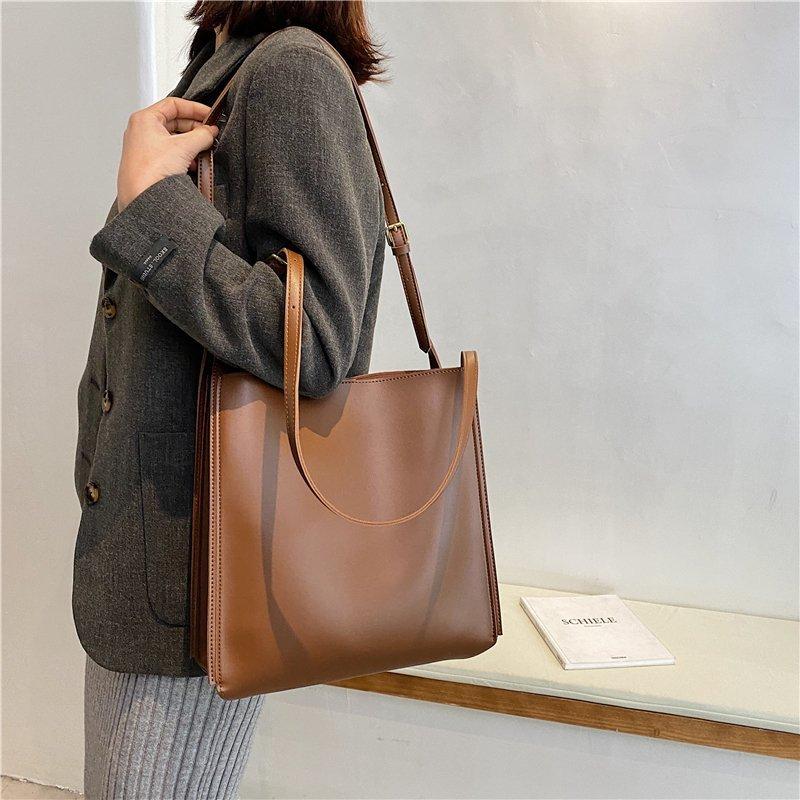 One bag on the shoulder, retro-large tote bag of women, fashionable bag 6