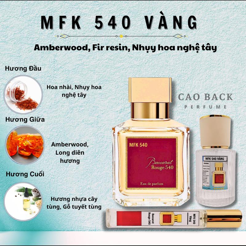 Nước hoa MFK 540 Vàng - mùi hương ngọt ngào sang chảnh cuốn hút