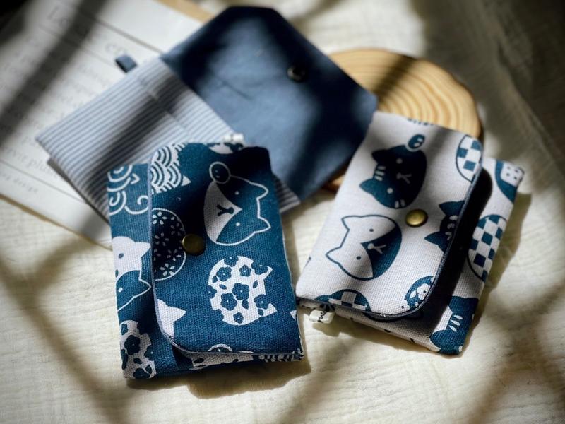 Product Introduction of Ví vải handmade 2 ngăn hoạ tiết Nhật 1