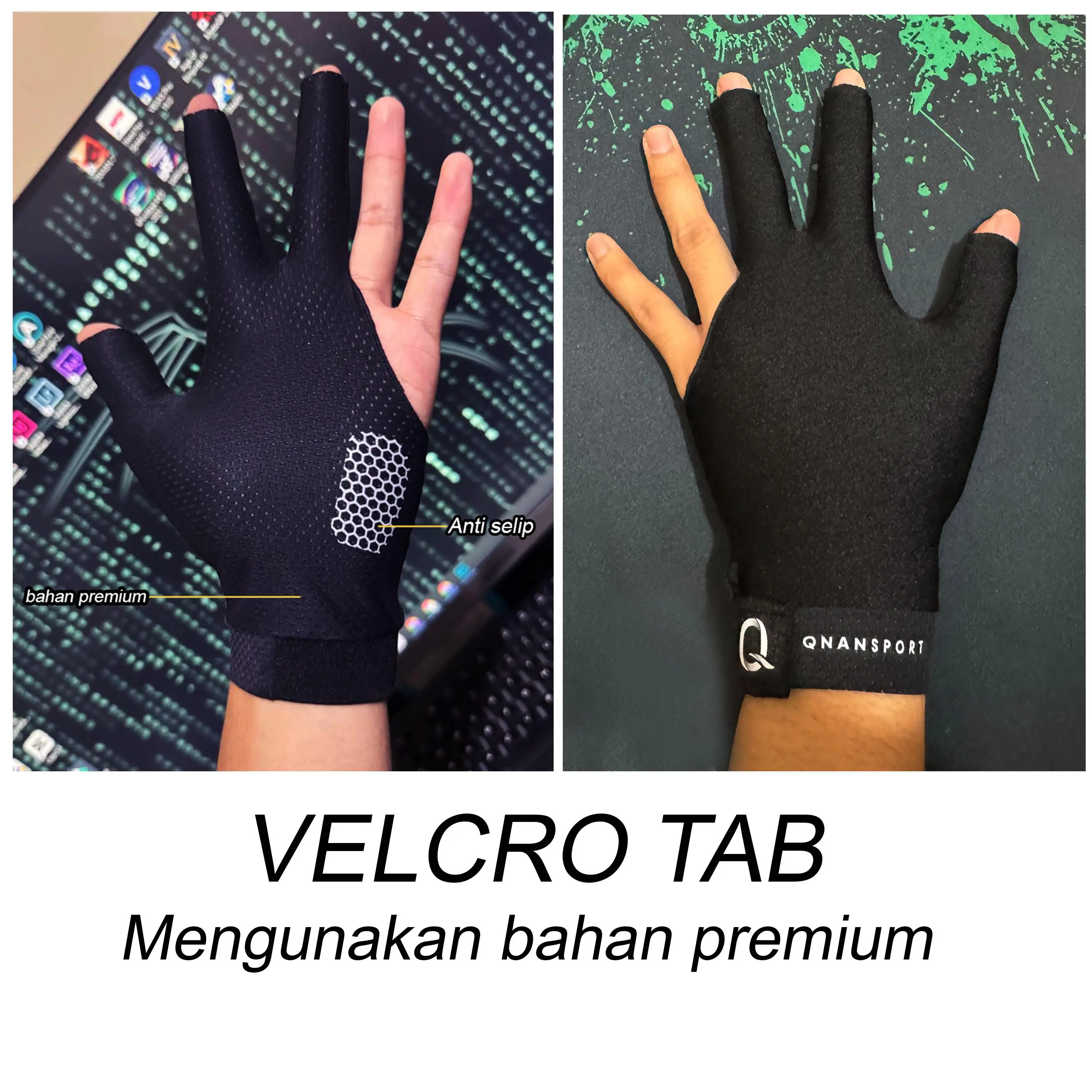 COD Billiard Glove Billiard Sarung Tangan Biliar Sarung Tangan Billiard Spandex Lyca Elastis Licin Dan Nyaman Pria Wanita Ball