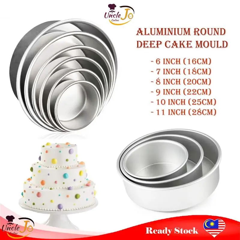 Aluminium Round Deep Cake Mould 6/7/8/9/10/11 Inch Loyang Kek - TikTok ...