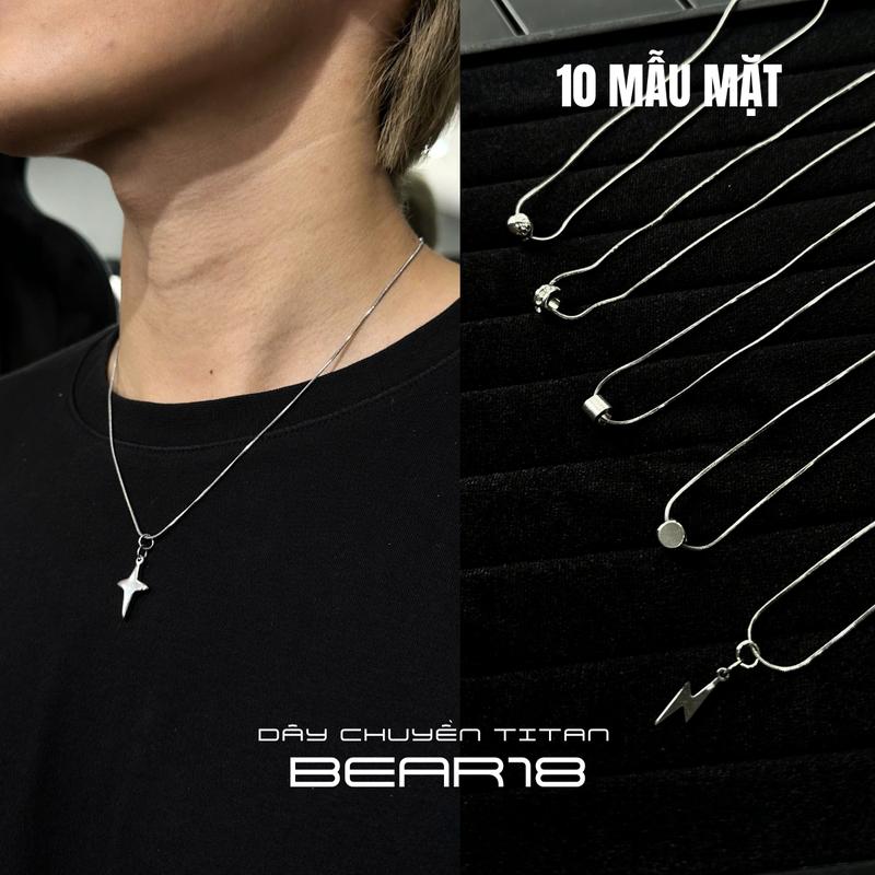 ( FULL SIZE ) Dây chuyền lụa trơn thiết kế đơn giản THÉP TITAN KHÔNG GỈ có mặt thánh giá, trang sức vòng cổ trơn mỏng unisex phù hợp cho cả nam và nữ BEAR18