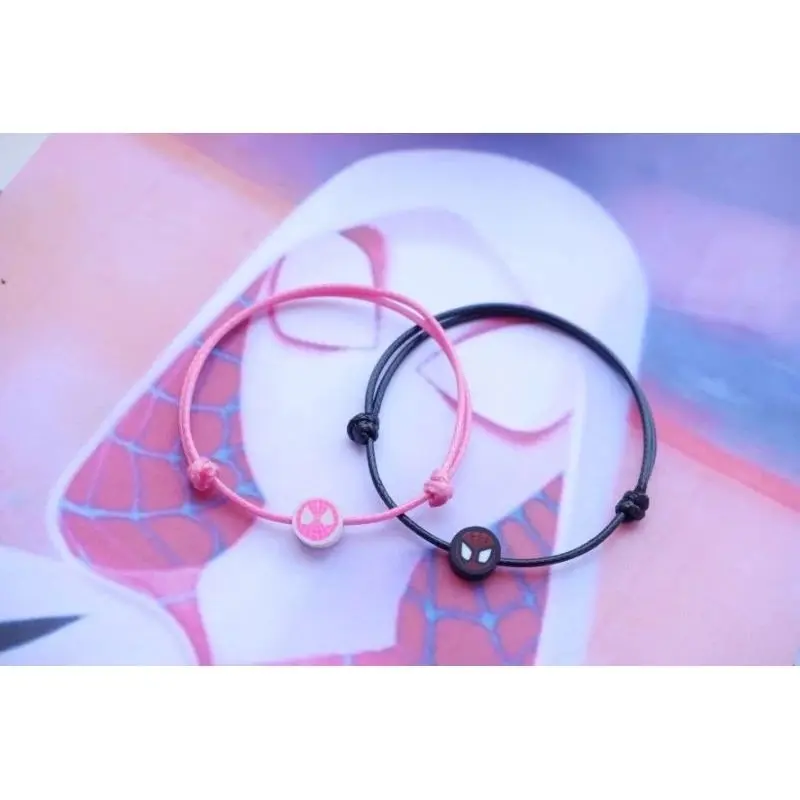 TERMURAH!! Gelang Couple Spiderman miles morales&gween stacy tali korea 8