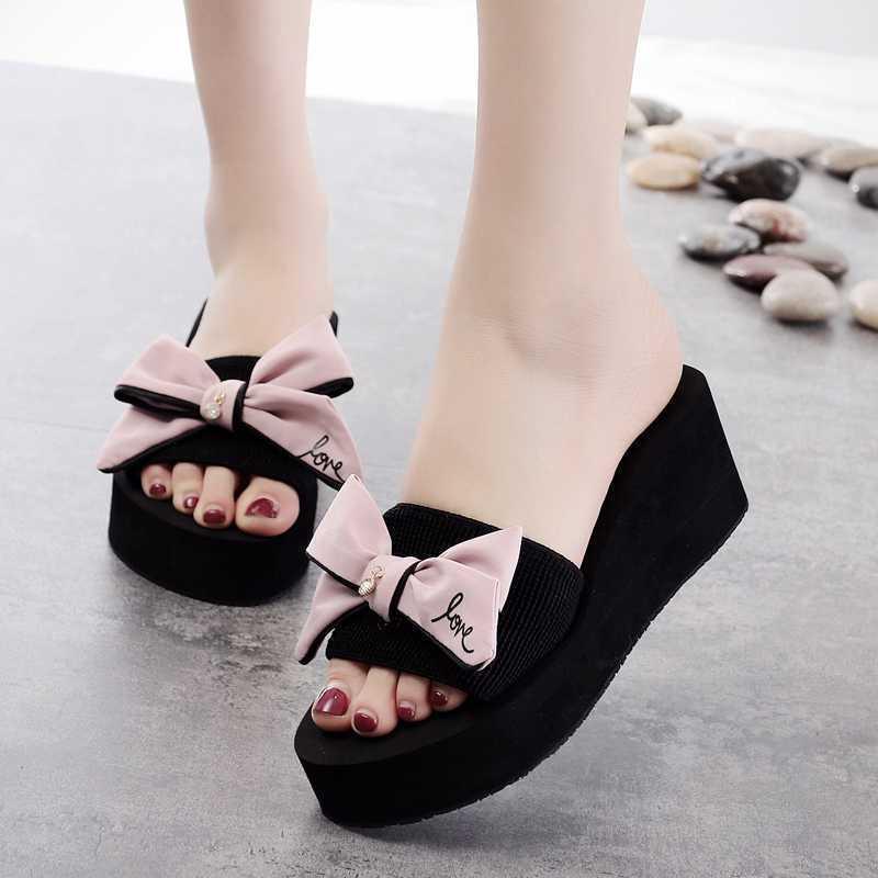 Dép Lê, Thời Trang Mùa Hè Cho Nữ, Đi Bên Ngoài, Đế Xuồng, Dép Cao Gót, Chống Trượt, Giày Đi Biển, Dép, Hàng Mới Về 2024 4
