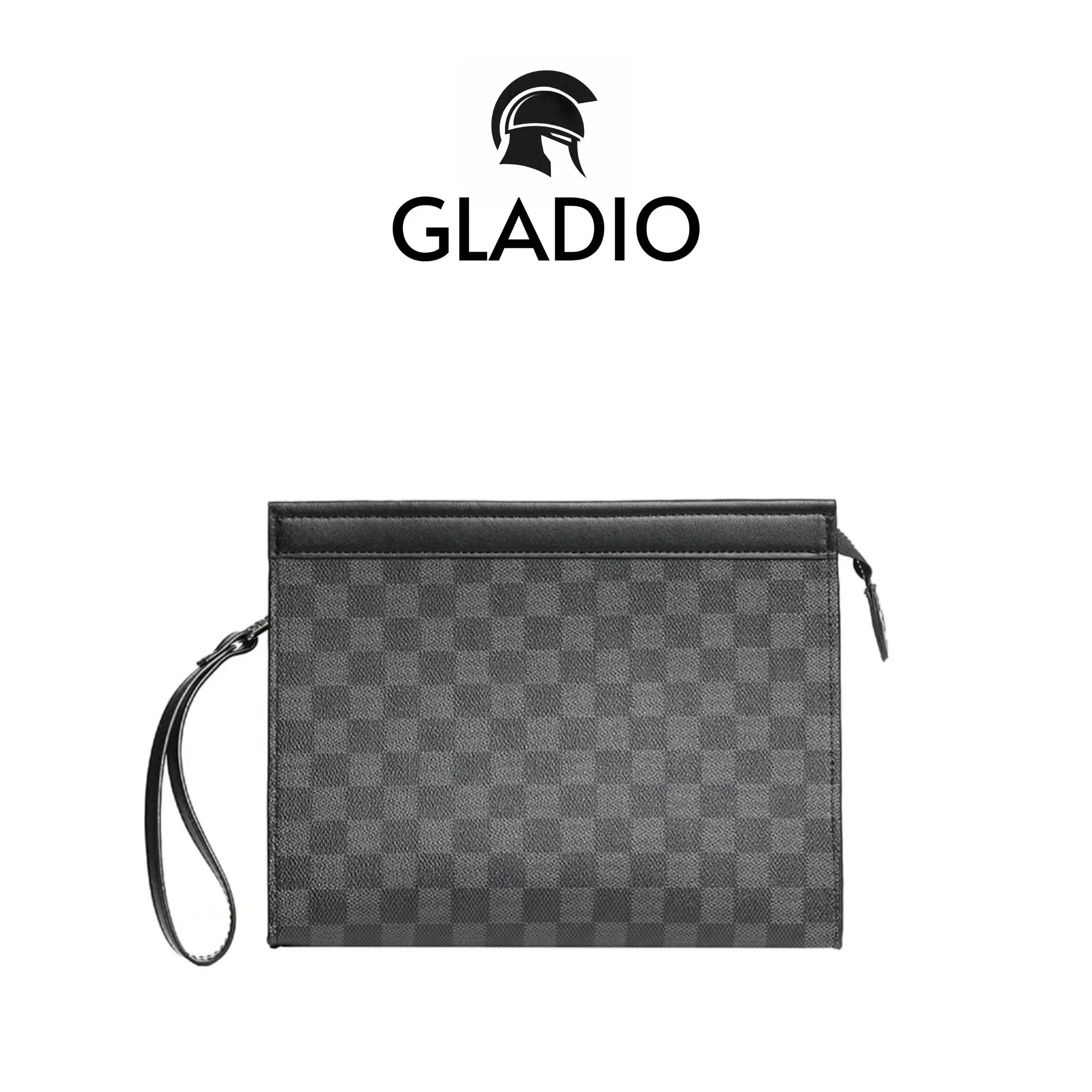 GLADIO Tas Pria Antero Clutch Hitam Mewah Elegan GLD005B5 Premium Leather Casual Simple Multifungsi
