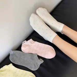 Pinky KK2179 Kaos Kaki Wanita Pendek Socks Lucu Fashion Korean Semata Kaki Ankle Motif Anjing Variasi Warna Tersedia