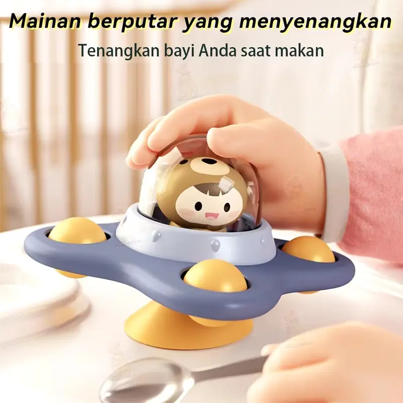 Spinner mainan Bayi, bisa ditempel dan berputar lama 2
