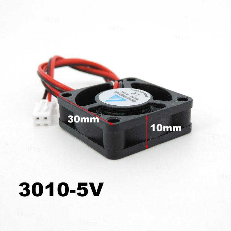 Quạt mini, DC 5V 12V 24V, 3010, Quạt làm mát, Không chổi than, Cáp 30 * 30 * 10MM, Vòng bi chất lỏng dầu 2 chân, Bộ tản nhiệt, Thích hợp cho các bộ phận máy in 3D, VNB1
