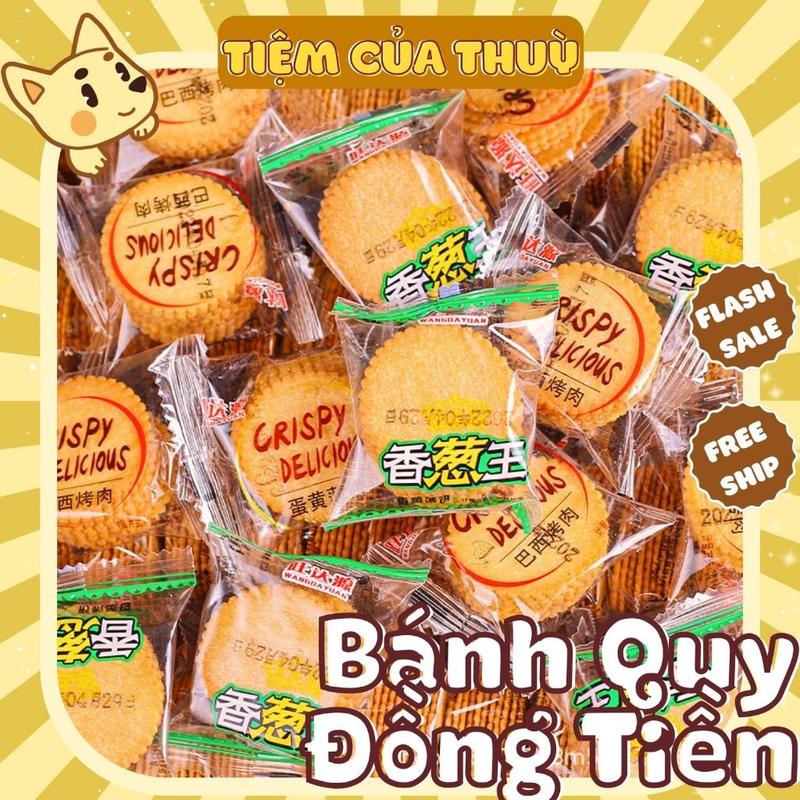 500G Bánh Quy Đồng Tiền Bơ Sữa Bánh Quy Đồng Tiền MIx Vị Nội ĐỊa Tiệm Ăn Vặt Thuỳ Bùi
