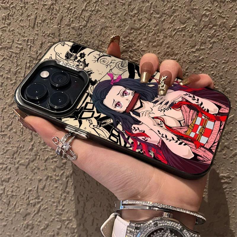 Product Introduction of Iphone case,Demon Slayer Anime,Compatible with iPhone 7 8 PLUS 11 12 13 14 15 16PRO MAX X XR XS. Anti-Drop and shockproof protection hard case 9