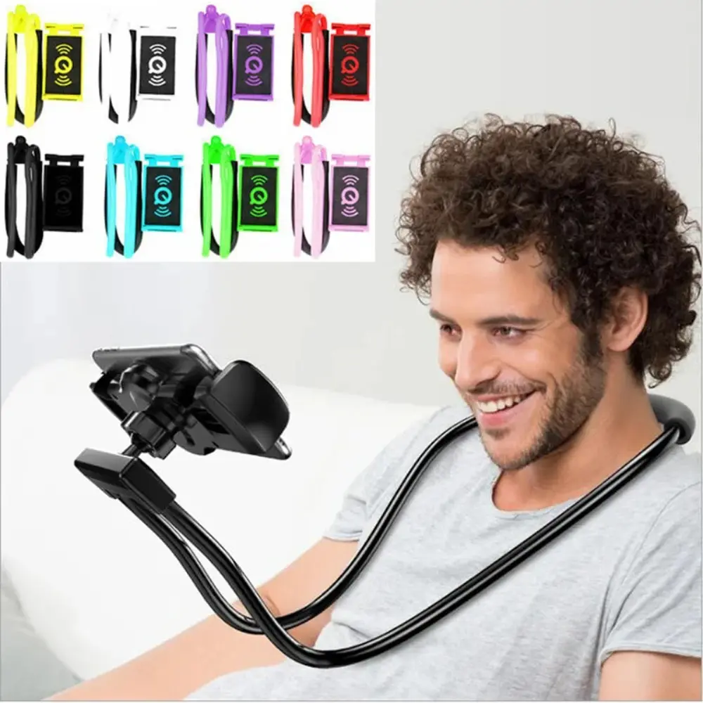 Mobile Phone Holder Hanging Neck Lazy Cellphone Mount Accessories Adjustable 360 Degree Phones Holder Stand for iPhone Samsung