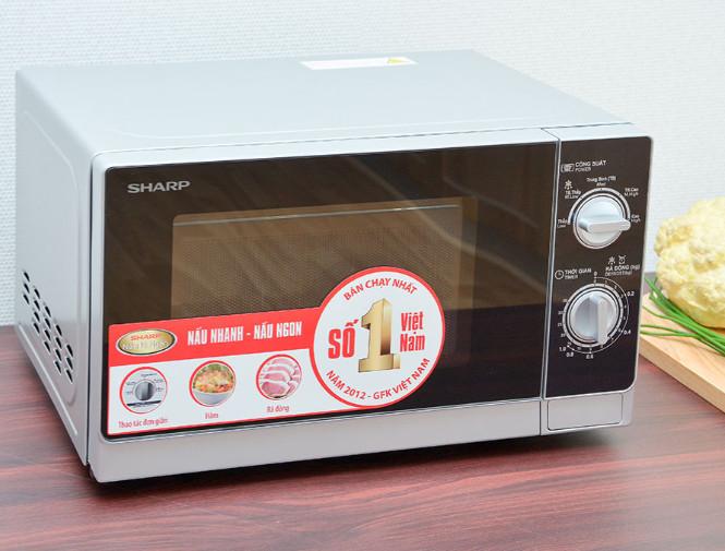 Lò vi sóng Sharp R-205VN-S, 20L, 800W, Bảo hành chính hãng 12 tháng