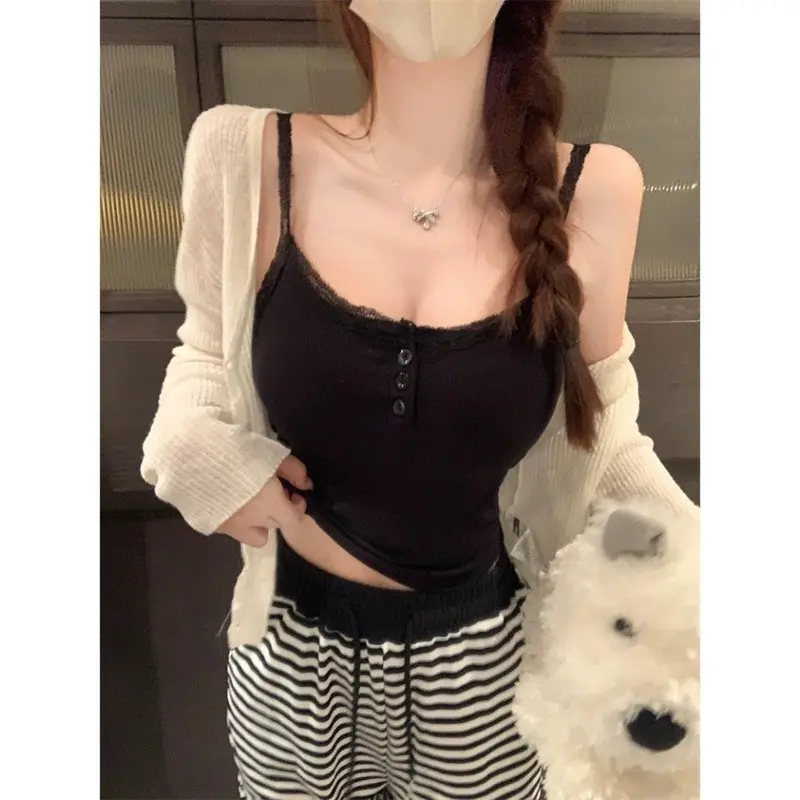 Áo Bra 2 Dây Ren Có Mút Ngực Cài Khuy Ôm Body Quyến Rũ Hot Trend mã 359 Nữ 7