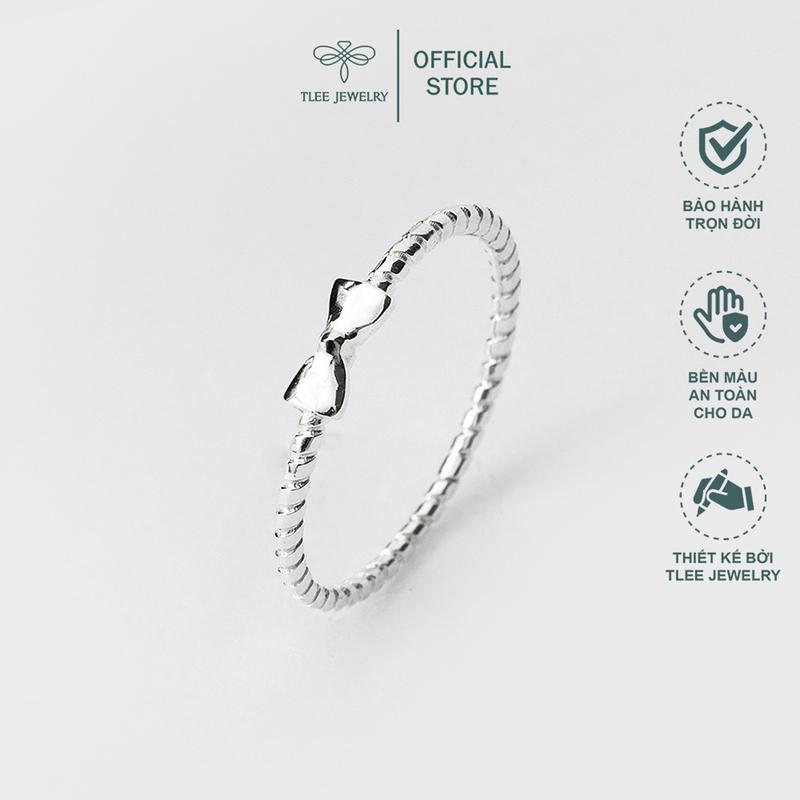 Nhẫn bạc nữ TLEE nơ tiểu thư dịu dàng TLEE JEWELRY A0183 6