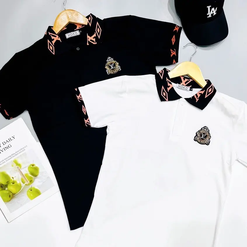 áo thun nam polo tay ngắn cổ bẻ thêu chữ nhiều mẫu đẹp rẻ,chất thun co giãn tốt được kiểm hàng.