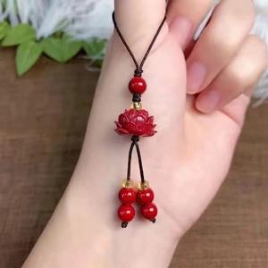 Loket Beg Wang Cinnabar, Loket Tahun Zodiak Pixiu, Loket Rantai Telefon, Tali Gantung, Gancu Keamanan, Loket Beg, Rantai Kunci Keychains