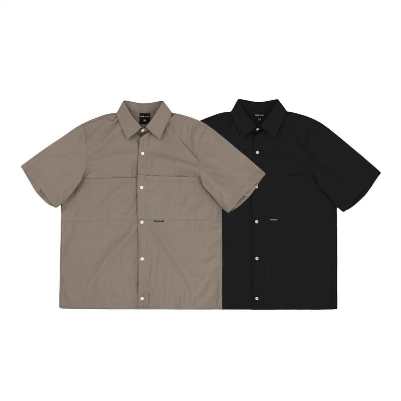 Áo sơ mi Floor Odin Club, Áo sơ mi cộc tay unisex chất liệu vải gió nhăn