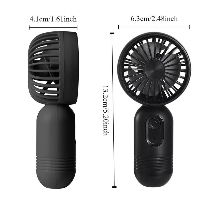Portable Handheld Fan, USB Rechargeable Fan with 3 Speed Modes, Mini Electric Fan for Outdoor Travel Camping 1
